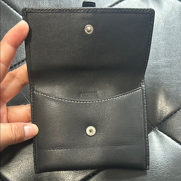 Coach Black Leather Wallets with Polished Finish - Picture 2 of 4